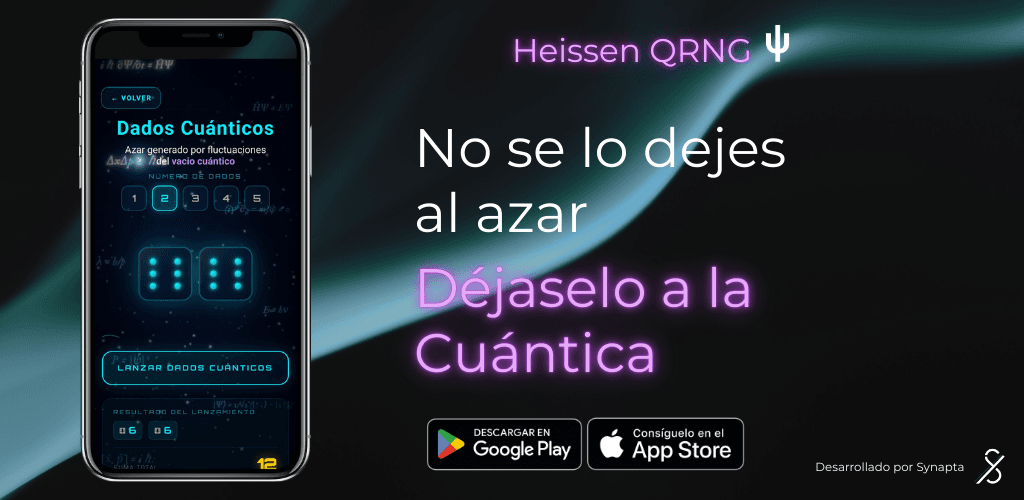 Heissen QRNG, aplicación móvil de generación cuántica de números aleatorios